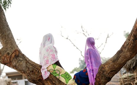 Two teenagers in the Ngam camp, Cameroon