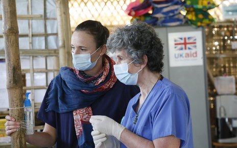 UK aid funded medical team in Kutupalong Rohingya refugee camp in 2018